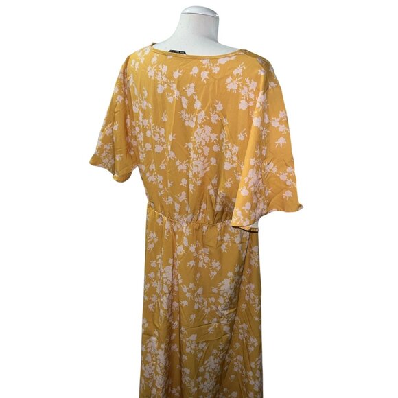 BloomChic Ditsy Floral A Line V Neck Short Flutter Sleeve Midi Dress Sz 18/20 (2 - Picture 12 of 15